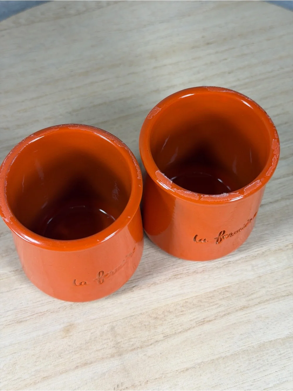 La Fermiere Burnt Orange Yogurt Pot Set Of 2